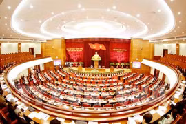 越共十二届八中全会为杜梅和陈大光逝世默哀一分钟