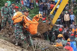 印度尼西亚爪哇发生泥石流造成20人死亡和失踪