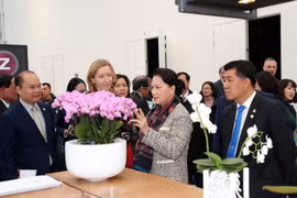 越南国会主席阮氏金银参观访问荷兰世界园艺中心