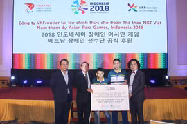 韩国一家化妆品公司成为越南残疾人体育代表团的第一个赞助商