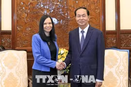越南国家主席陈大光会见离任辞行的波兰驻越大使