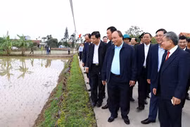 越南政府总理阮春福视察南定省农民生产模式