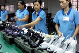 越南鞋类出口额稳居世界第二位