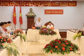 越共中央书记处常务书记陈国旺走访嘉莱省