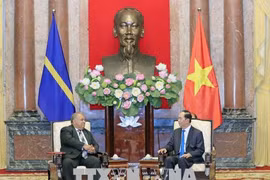  越南国家主席陈大光会见瑙鲁共和国总统