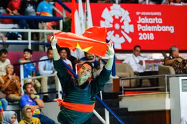 ASIAD 2018：越南体育代表团摘得第四枚金牌 完成金牌奖牌数预定目标