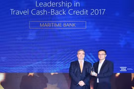 越南海事商业股份银行荣获2017年越南最佳旅游返现信用卡奖