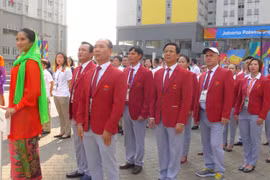 ASIAD 2018：越南体育代表团旗帜升旗仪式