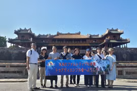 日本旅游考察团对承天顺化省多个旅游景点进行考察