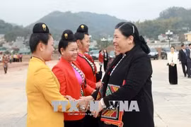 国会副主席丛氏放与山罗省人民共度春节