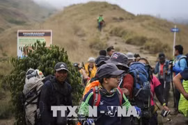 印尼6.4级地震： 1000多名被困登山人被疏散