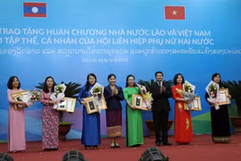 越南与老挝向两国优秀妇女授予勋章
