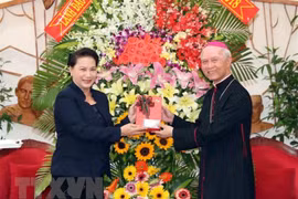国会主席阮氏金银圣诞节前走访慰问同奈省天主教人士