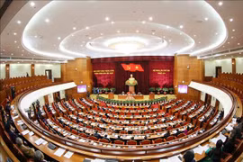 越共十二届九中全会第一个工作日结束