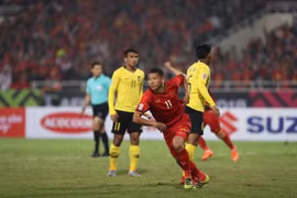 越南足球队主场以1-0拿下马来西亚队夺得AFF Suzuki Cup 2018冠军