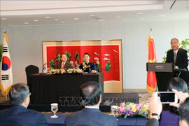 国会主席阮氏金银与越韩多元文化家庭代表会面