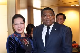 越南国会主席阮氏金银会见各国议会联盟秘书长马丁·纯贡