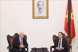 越南政府副总理陈流光会见阿尔及利亚老战士及权利享有者部部长拉比加
