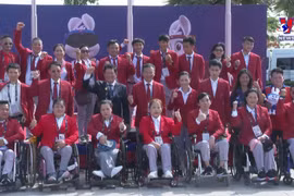 第12届东南亚残疾人运动会升旗仪式在柬埔寨举行