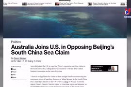 澳大利亚对中国在东海的行为表示关切
