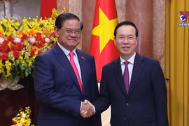 越南国家主席武文赏会见柬埔寨副首相韶肯