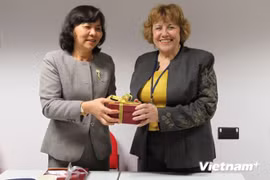 越共中央司法改革指导委员会常务副主任黎氏秋芭和英国东伦敦大学（UEL）法律与社会科学院院长Sharon Levy