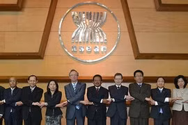 与会代表出席东盟与俄罗斯联合合作委员会第11次会议 
