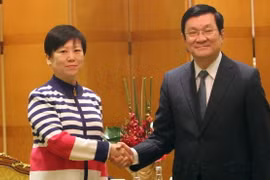 越南国家主席张晋创会见了中国人民对外友好协会会长李小琳女士