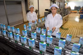 Vinamilk的生产线。图自越通社