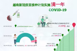 互动图表：越南新冠疫苗接种计划实施满一年