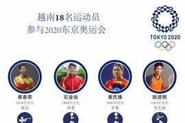 图表新闻：越南18名运动员参加2020年东京奥运会