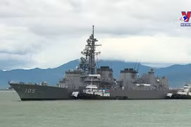 日本海上自卫队远程训练舰编队访问岘港