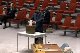越南代表参加投票选举国际法院法官
