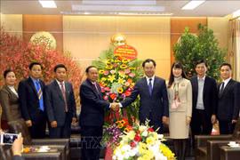 老挝华潘省领导向越南太原省领导和人民致以新春祝福