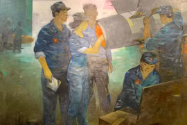 “一起行军”美术展在河内举行