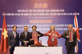 越南与英国通过了结束《越南与英国自由贸易协定》谈判的联合声明