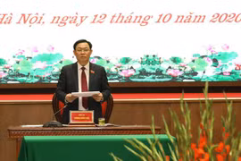 迎接党的十三大：王廷惠同志以100%赞成票再次当选河内市委书记