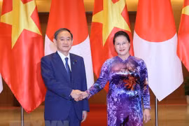 越南国会主席阮氏金银会见日本首相菅义伟