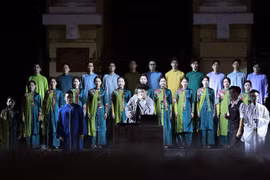 2024年创新设计节开幕式上的文艺节目。图自越通社