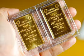 10月24日上午越南国内SJC金条卖出价稳定在8900越盾的水平。图自越通社