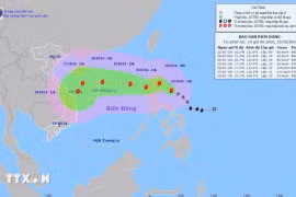 台风“潭美”路径。图自越通社