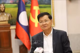 老挝人民革命党中央总书记、老挝国家主席通伦·西苏里。图自越通社