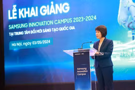 越南计划与投资部副部长阮氏碧玉在仪式上致开幕词