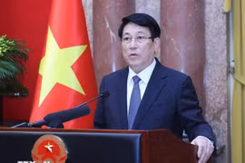 越南国家主席梁强。图自越通社