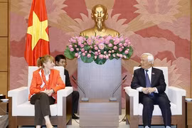越南国会副主席汪周刘会见德国联邦议会副议长埃德尔加德·布尔曼