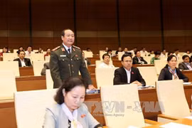 国会代表发表讲话