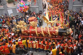 北宁省同忌村庙会场景（图片来源：越通社）
