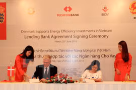 丹麦驻越大使与越南Techcombank代表签署投资协议