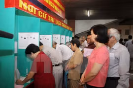越南第十四届国会选举中，越南选民积极行使其投票权