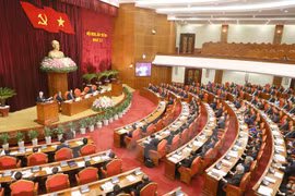 越共第十二届中央委员会第三次全体会议在河内开幕。